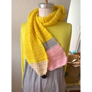 Super Cute HAND KNIT pencil scarf, perfect for teachers :)
